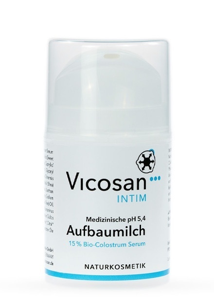 Bei Brennen im Intimbereich hilft Vicosan intim Aufbaumilch. Intimpflege Produkte von VICOSAN